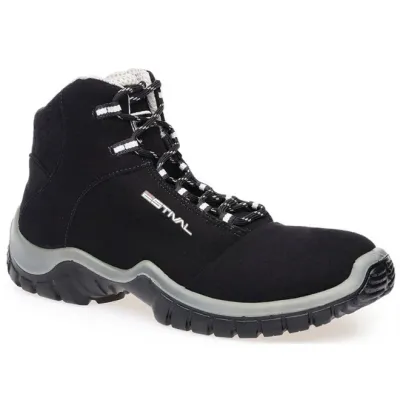 Bota De Segurança Estival Energy EN10071S2  Preto e Cinza Bico de Pvc CA 44558