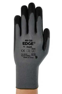 Luva Ansell EDGE 48-128 Nylon e Banho Nitrílico Multiuso, Leve e Confortável CA 38312