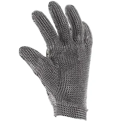 Luva de Aço 100% Inoxidável Medix Ring Cut Com Ajustador Incluso Ambidestra CA 49302